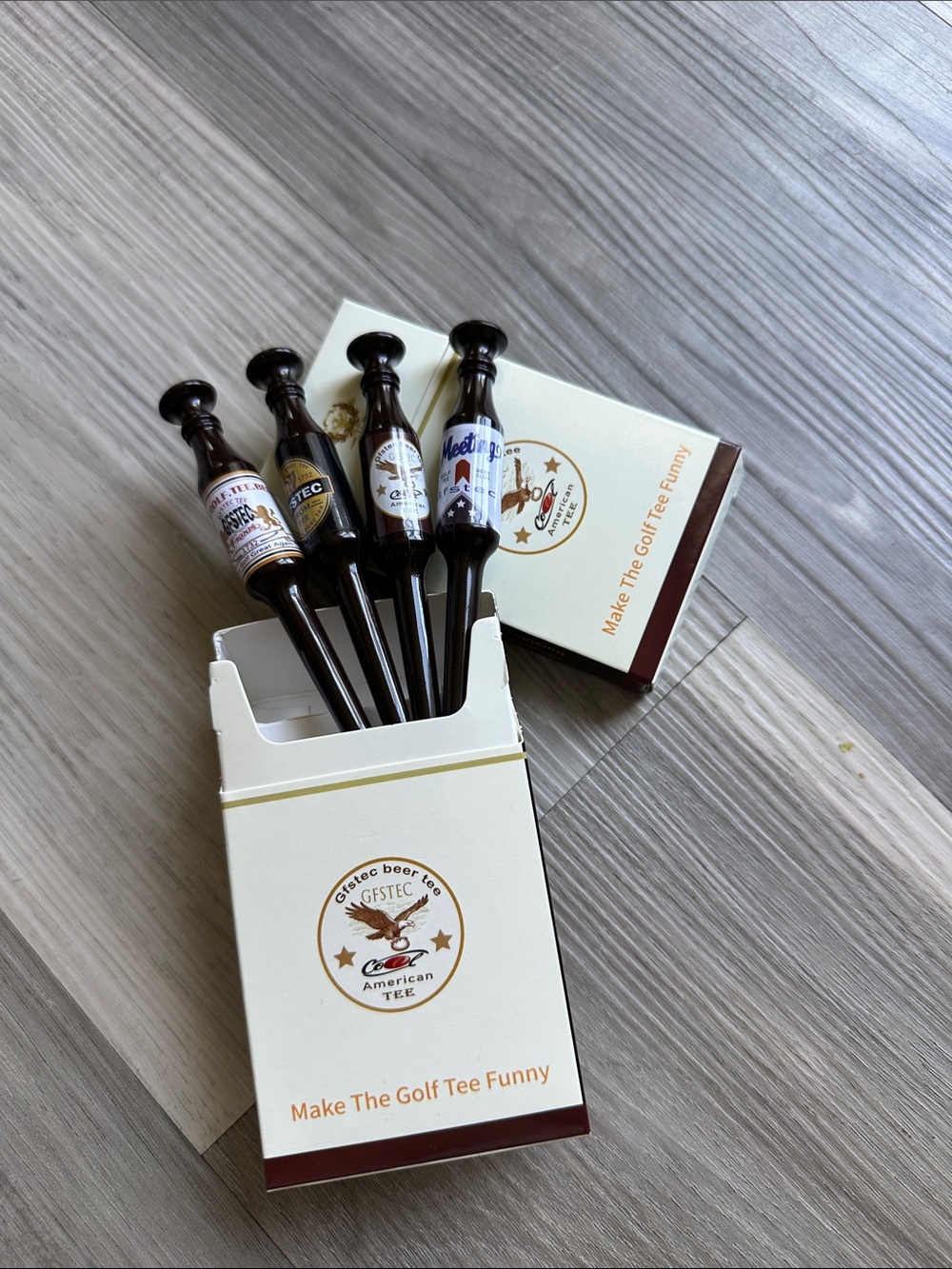 3 for $20 ✨ Funny Golf Tees - Brown set of 8 - Novelty Pack